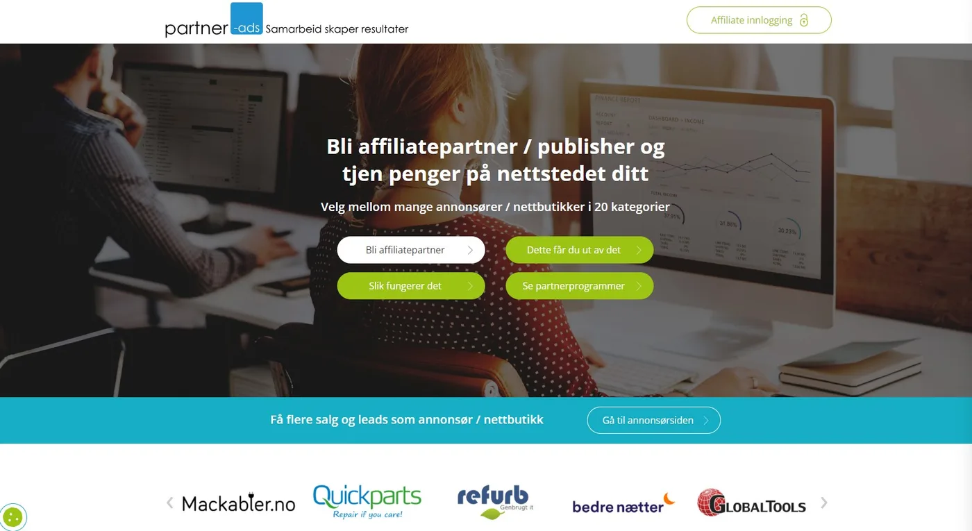 Forsiden til Partner-ads