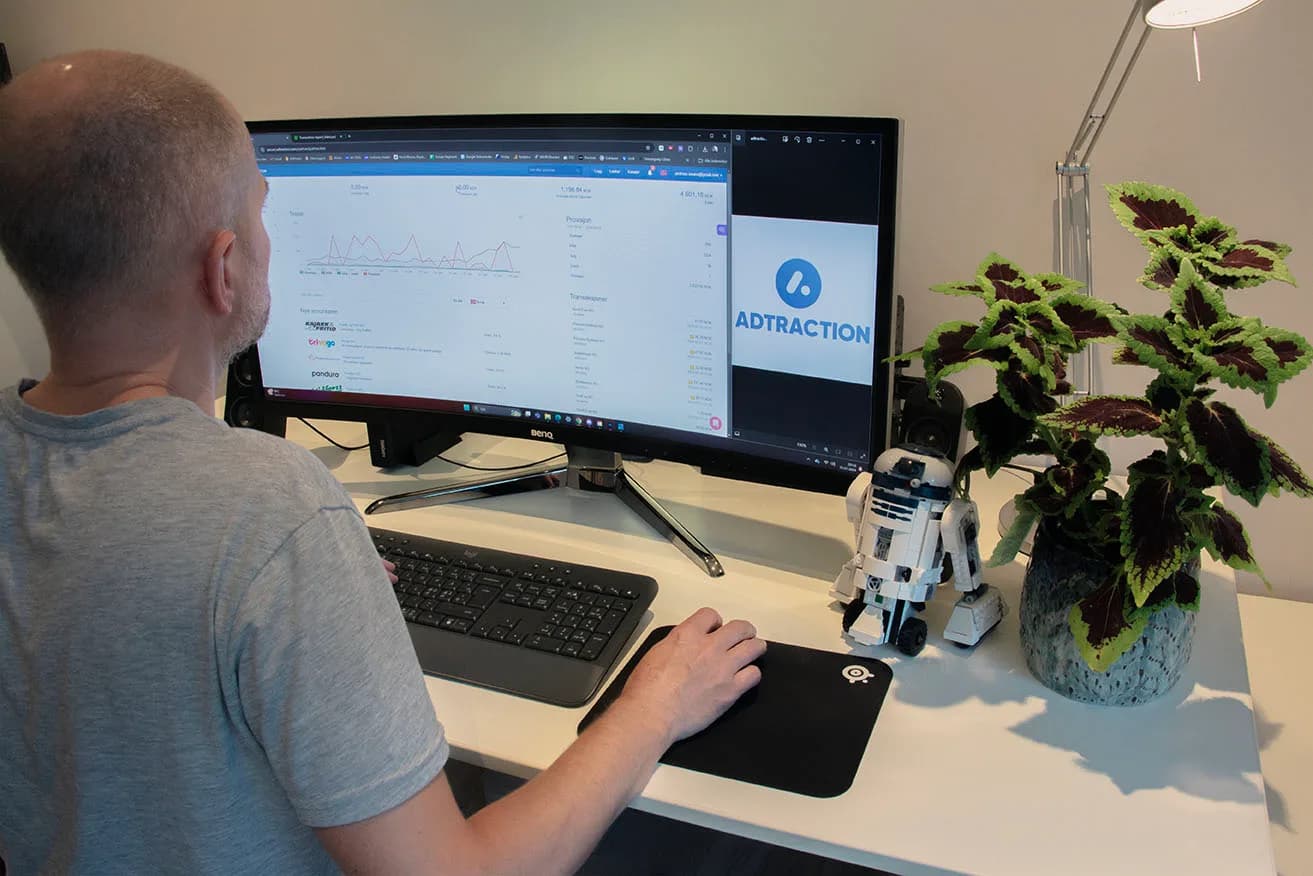 Andreas bruker Adtraction på PC