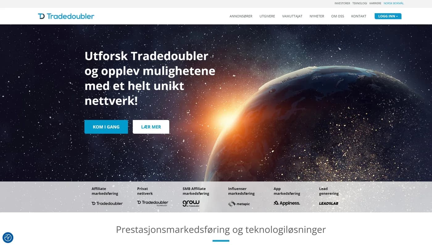 Tradedoubler sin forside