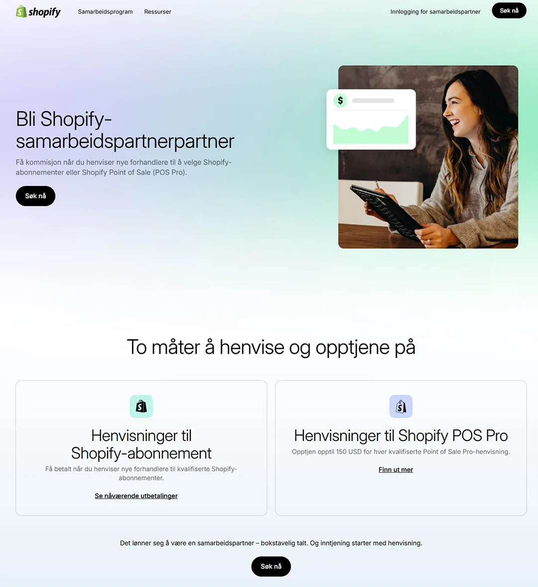 Illustrasjon for Shopify affiliateprogram